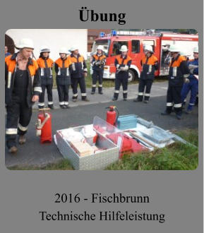 Übung 2016 - Fischbrunn Technische Hilfeleistung