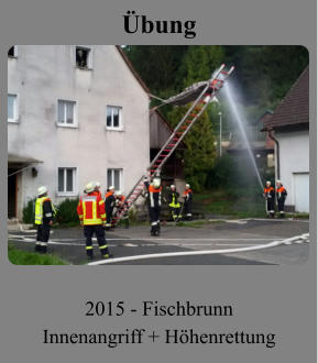 Übung 2015 - Fischbrunn Innenangriff + Höhenrettung